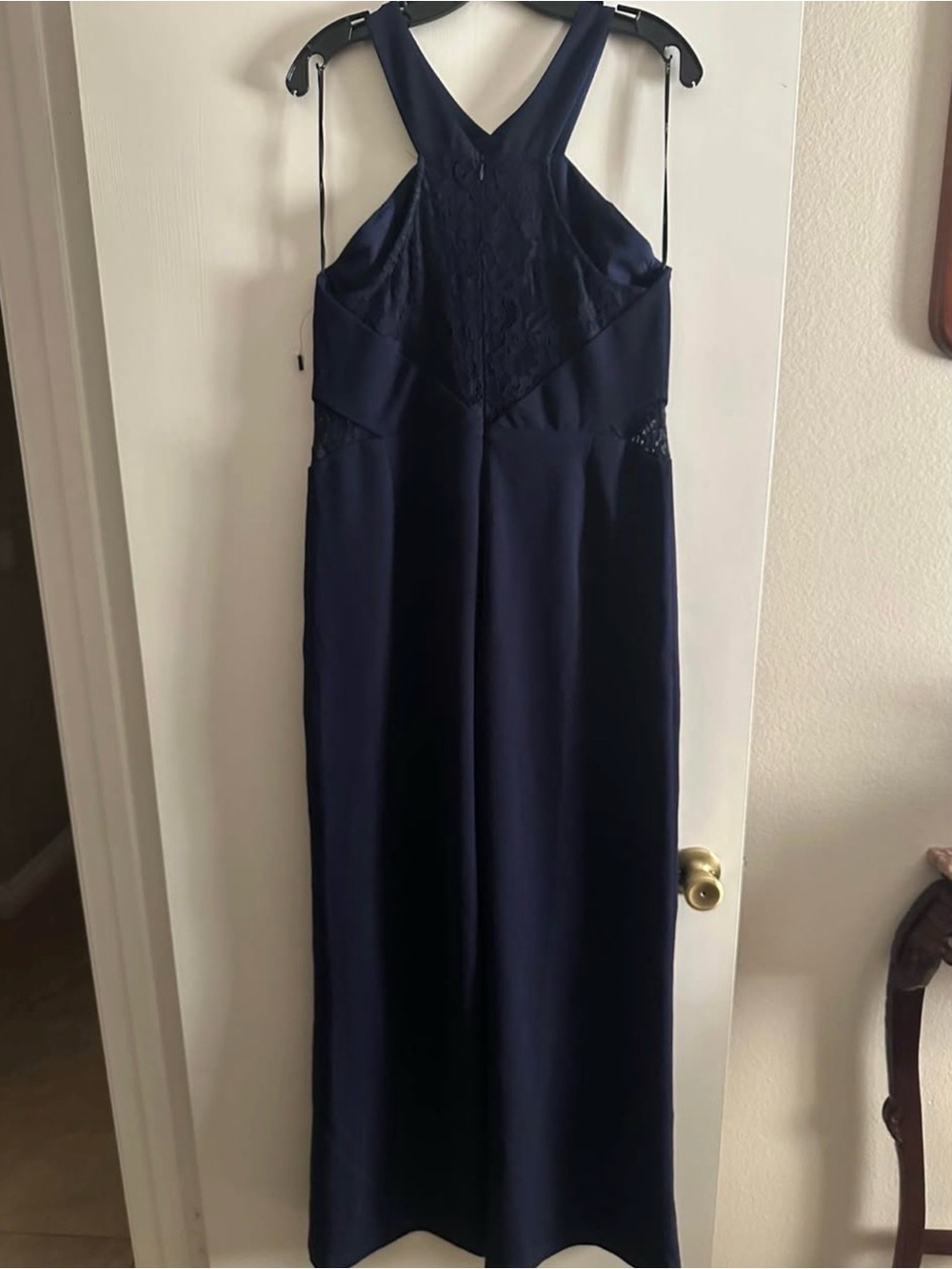 Lulus Navy Lace-Accent Women’s Jumpsuit - Picture 4 of 5